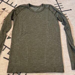 lululemon athletica olive green restless pullover